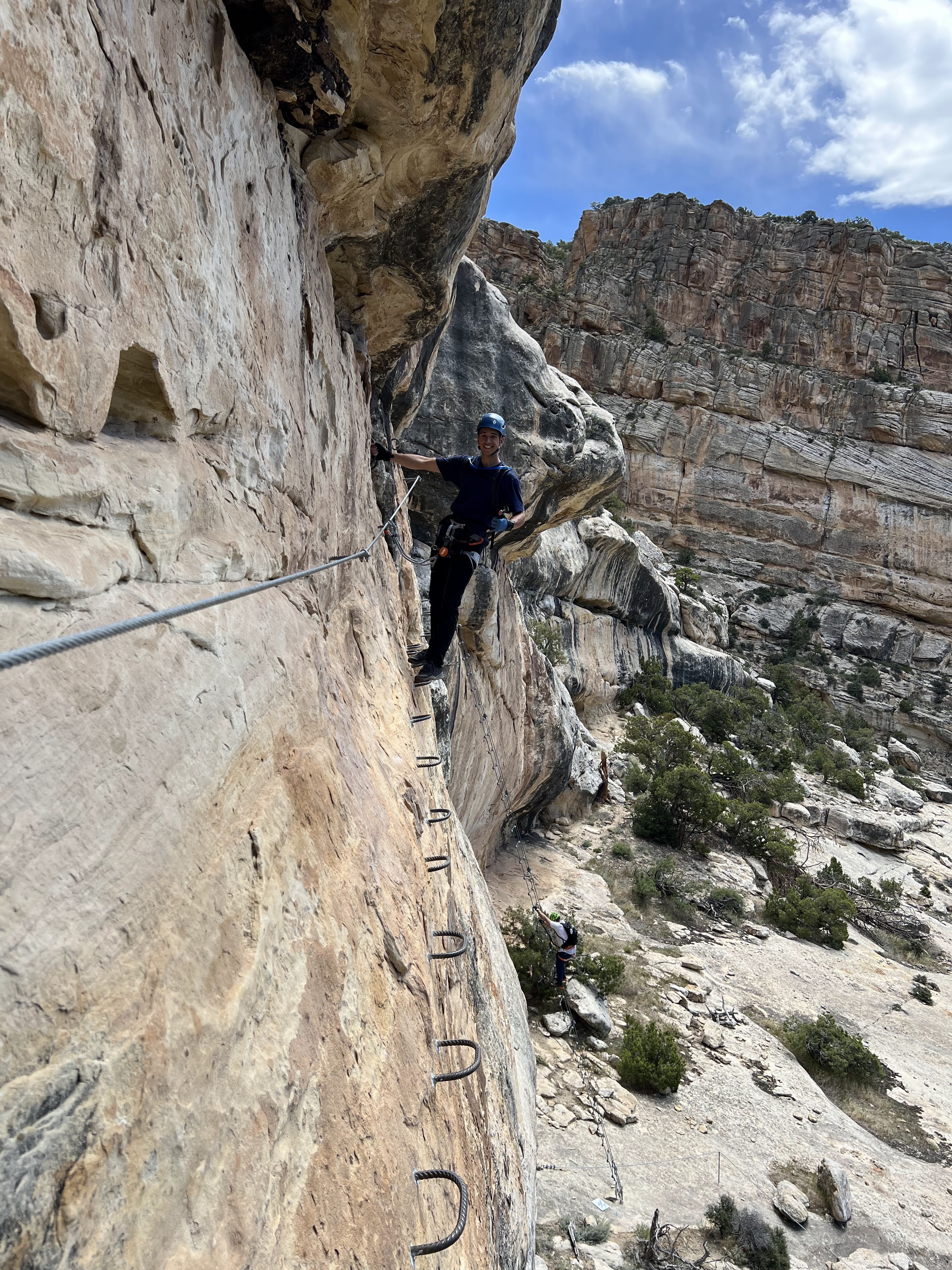Ashley Gorge Via Ferrata canyon route near Vernal Utah